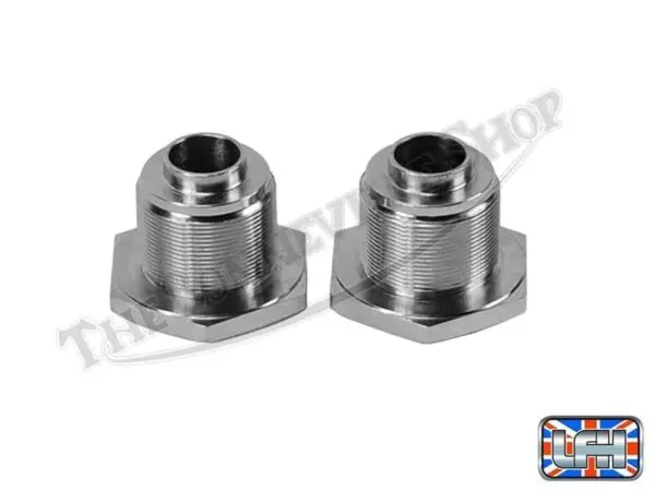 97 0432 01 TRIUMPH PRE UNIT CHROME FORK TOP NUTS