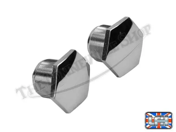97 0432 02 TRIUMPH PRE UNIT CHROME FORK TOP NUTS