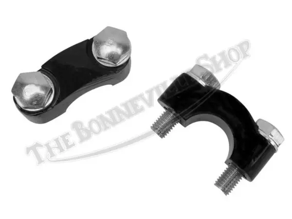 97 0722 97 1340 97 0589 S25 3 02 TRIUMPH TR6C T100C T120TT RIGID MOUNT TOP YOKE HANDLEBAR CLAMP KIT EARLY CEI