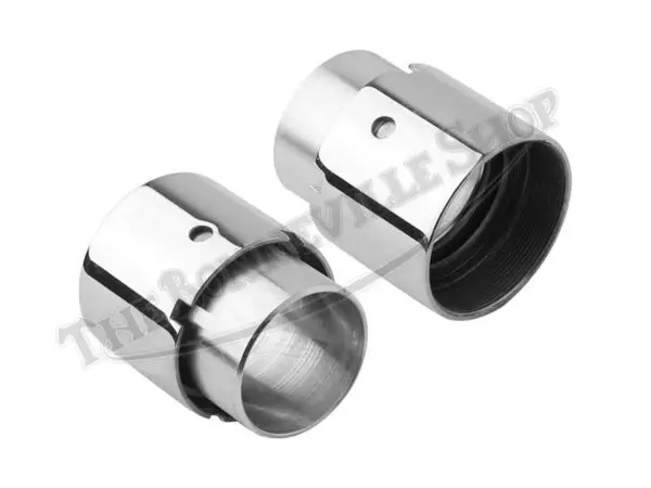 TRIUMPH PRE UNIT & UNIT CHROME FORK SEAL HOLDERS WITH SEALS T