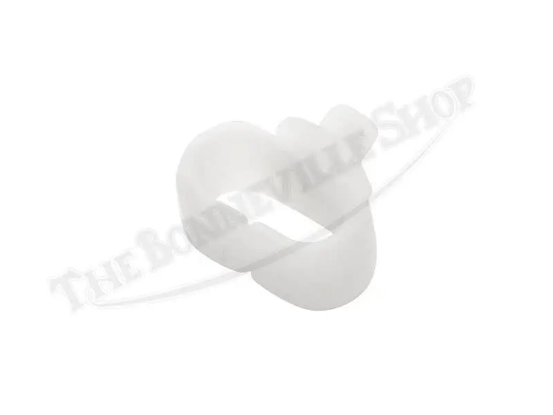 A TRIUMPH FRONT FENDER CABLE GUIDE WHITE