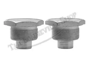 97 4258 02 Triumph BSA 650 Twin 750 Triple 71 72 Conical Hub Fork Top Nuts Plated Pair