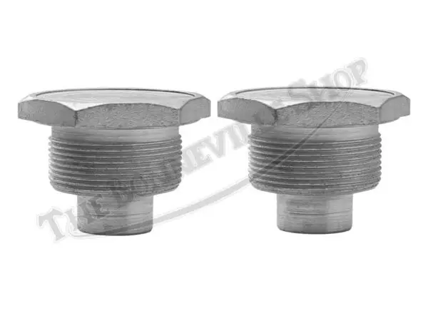 97 4258 02 Triumph BSA 650 Twin 750 Triple 71 72 Conical Hub Fork Top Nuts Plated Pair