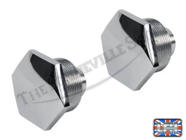 Triumph and BSA Conical Hub Chrome Fork Top Nut 97-4258 CHROME FORK TOP NUTS PAIR
