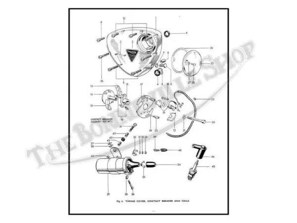 Triumph T Bonneville T Thunderbird TR Trophy Parts Book