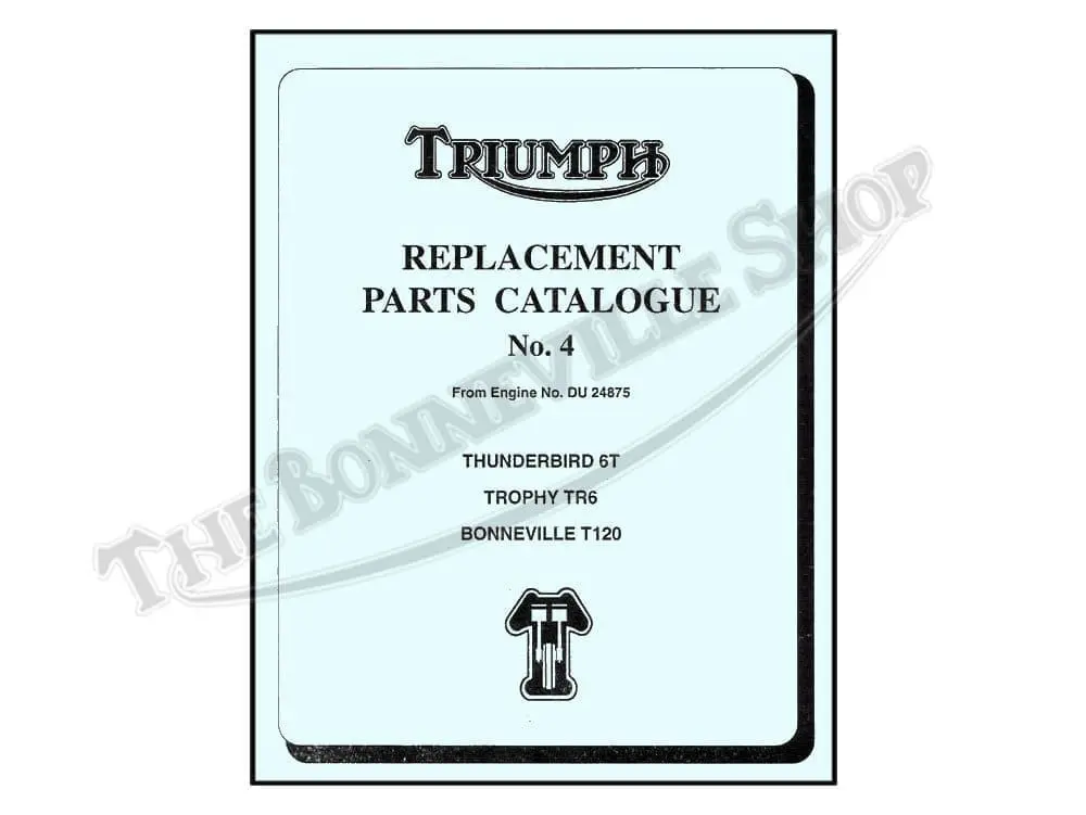 Triumph T Bonneville T Thunderbird TR Trophy Parts Book