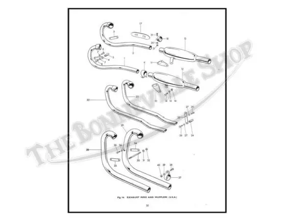 Triumph T Bonneville T Thunderbird TR Trophy Parts Book