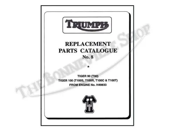99 0831 a01 1967 triumph t90 t100 500cc tiger competition trophy parts book 8