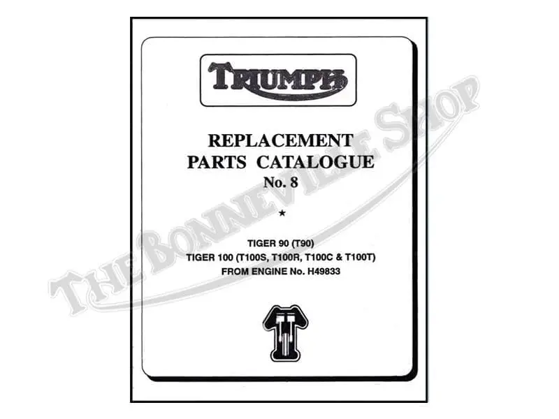 99 0831 a01 1967 triumph t90 t100 500cc tiger competition trophy parts book 8