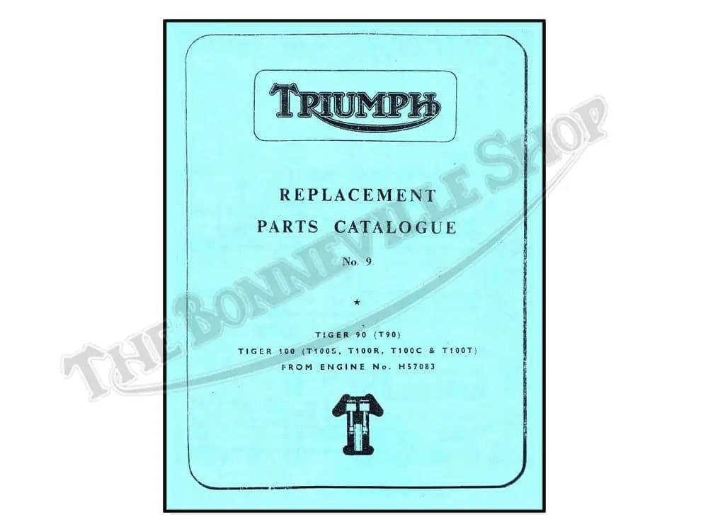 Triumph T T cc Tiger Competition Trophy Parts Book
