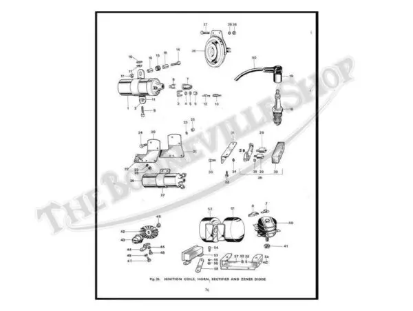 Triumph T Bonneville TR Trophy Parts Book