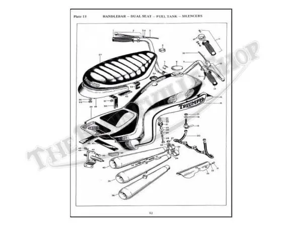 99 0967 a02 1973 triumph x75 vetter hurricane parts book