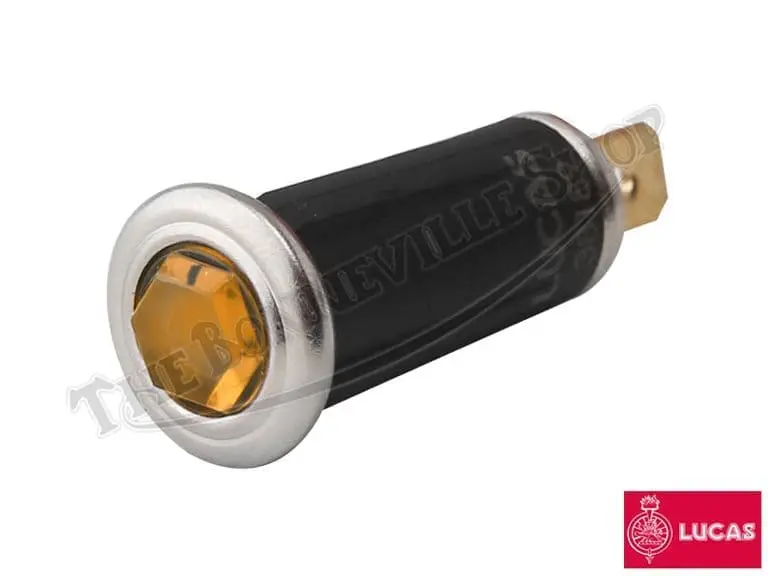 Lucas Faceted Amber Yellow Warning Light 99-1207 01 Genuine Lucas Triumph BSA Norton 500 650 Faceted yellow Warning Light 1