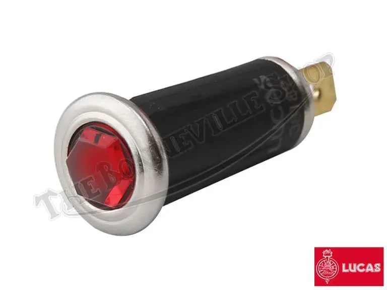 99 1208 G 54363454 G 01 Genuine Lucas Triumph BSA Norton 500 650 Lucas Faceted Red Warning Light 99-1208, 38189, 54363454