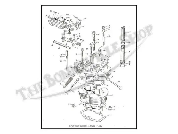 Triumph T Bonneville TR Tiger Parts Book