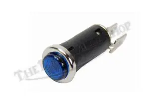 G LUCAS BRAND BLUE WARNING LIGHT ROUND WITH SOCKET