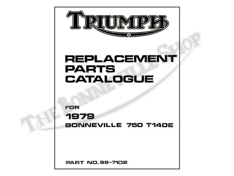 99 7102 a01 1979 triumph t140 bonneville tr7 tiger parts book