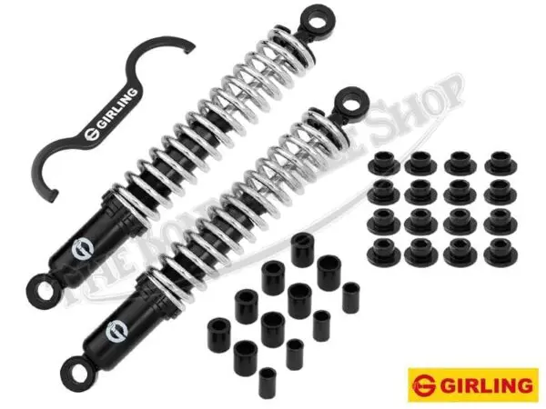 Exposed longer 12.4" BSA and Triumph Girling Shocks 100lb Triumph Girling Shocks 145lb BSA 13.4" 110 lb Shocks S4971 19-7448