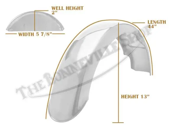 Triumph T140 TR7RV Stainless Classic Style Fender Speedwell Mudguard PN# RS082