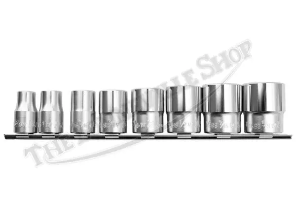 TBS 0003S Whitworth Socket Set 12-Pt 1/2-inch Drive 12pt 8pc 1 2 Drive
