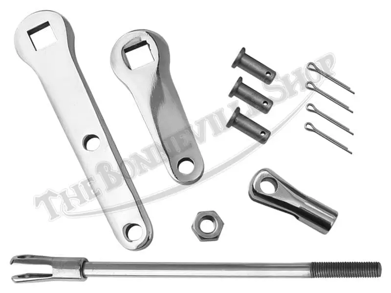TBS 0048 SS 01 Triumph 1968 Bonneville Tiger TLS Stainless Brake Linkage Kit
