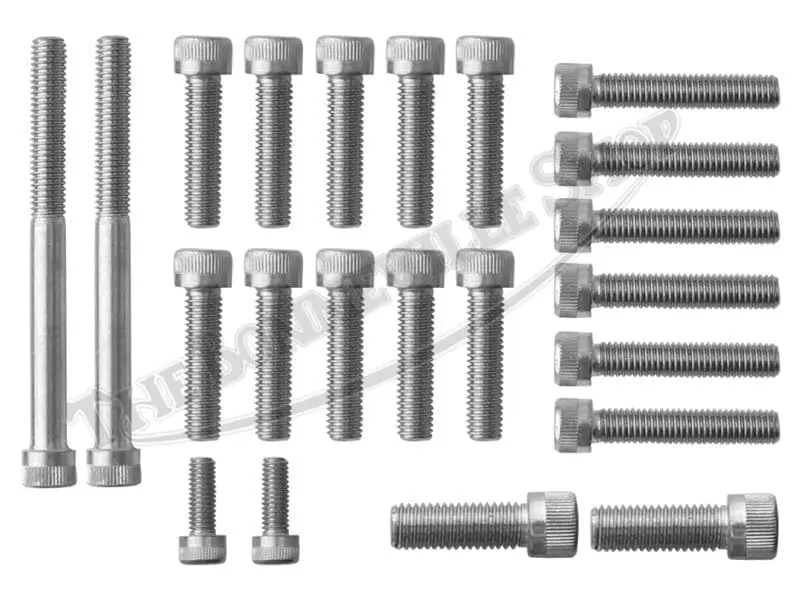 TBS 0103 01 Triumph 650 Bonneville Tiger Stainless Engine Cover Allen Screw Set 1963 68