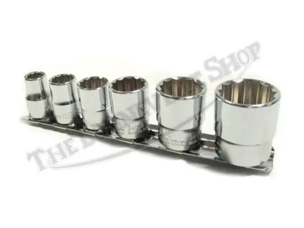 Whitworth Tools 12 Pt 6 Pc 3/8" Drive Socket Set TBS KOKEN PIECE POINT