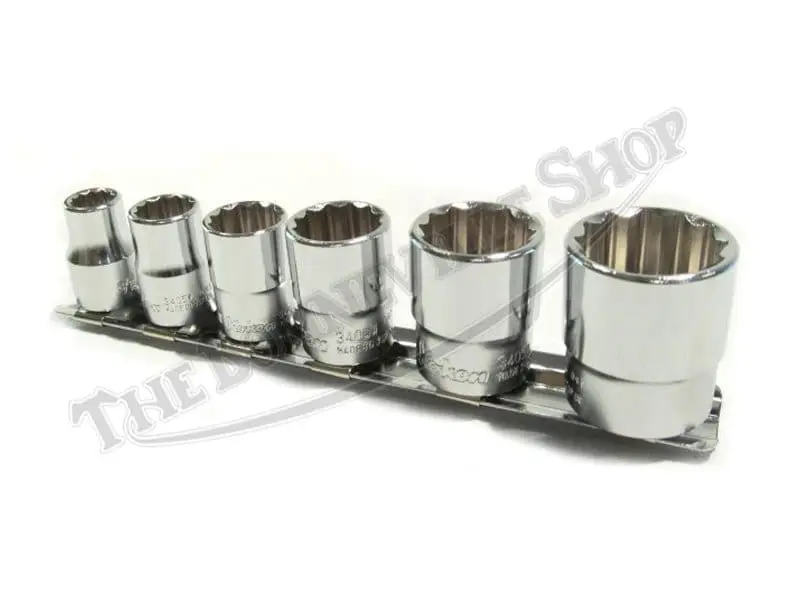 Whitworth Tools 12 Pt 6 Pc 3/8" Drive Socket Set TBS KOKEN PIECE POINT