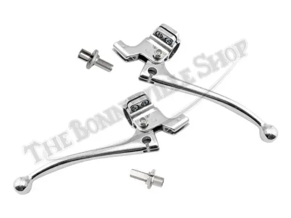 TBS 0462 A TBS 0463 A 03 Triumph Norton BSA Lightweight Alloy Handlebar Lever Set