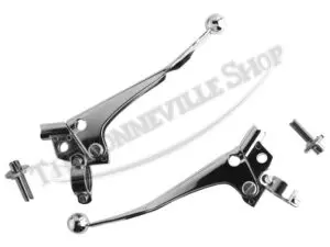 TBS 0462 CH TBS 0463 CH 02 TRIUMPH NORTON BSA TOP QUALITY CHROME HANDLEBAR LEVER SET 1