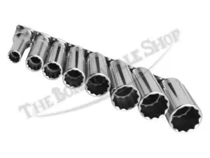 TBS 0532 03 TRIUMPH BSA WHITWORTH DEEP 12 PT 8 PC 3 8 DRIVE SOCKET SET KOKEN