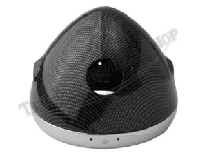 TBS TRIUMPH NORTON BSA HONDA YAMAHA ETC CUSTOM CAFE CARBON FIBER LOOK HEADLIGHT