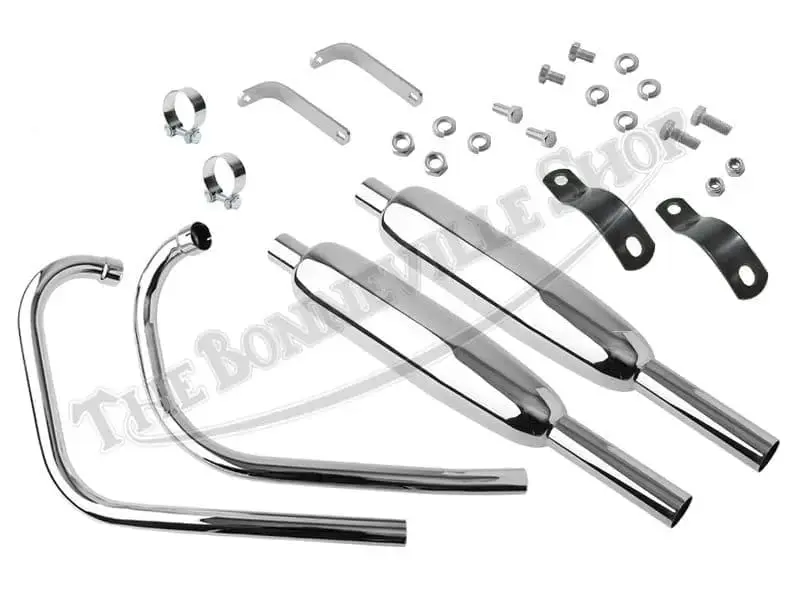 Triumph 650 Exhaust Pipe and Muffler Kit Unit