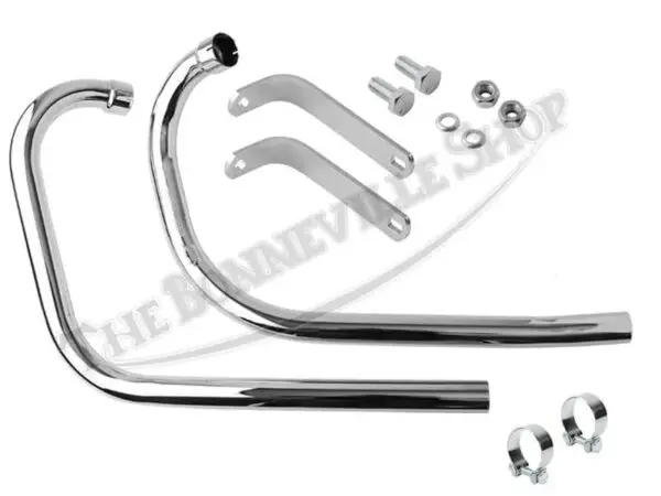 Chrome exhaust pipe and muffler kit
