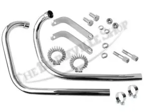 TBS 0650 04 TRIUMPH 650 T120 TR6 COMPLETE EXHAUST PIPE AND MUFFLER KIT UNIT 1963 70