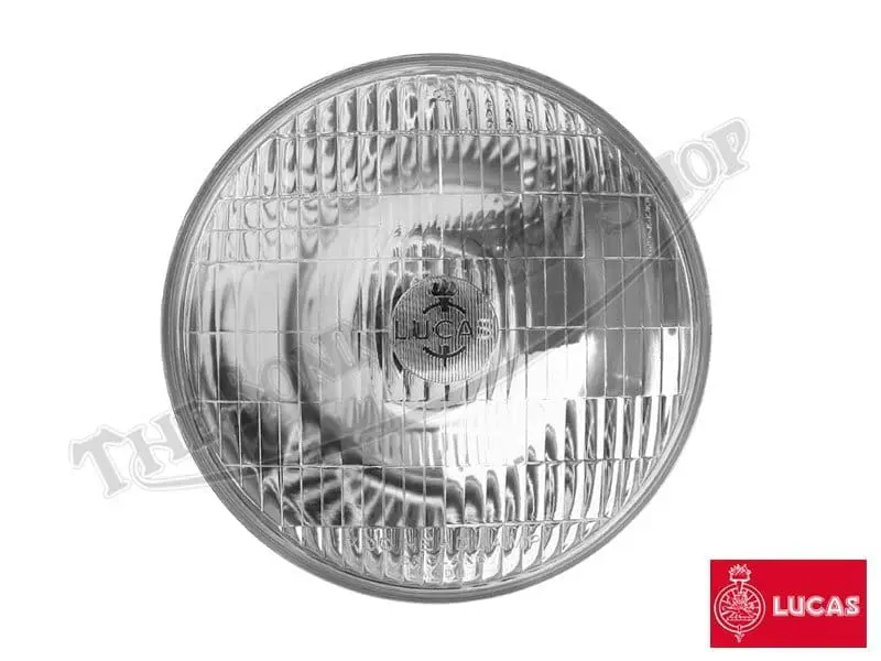 TBS 11051L 01 Vintage 7 Headlight Glass Beam Unit without Pilot Light Hole 7-inch Headlight Glass Beam Unit