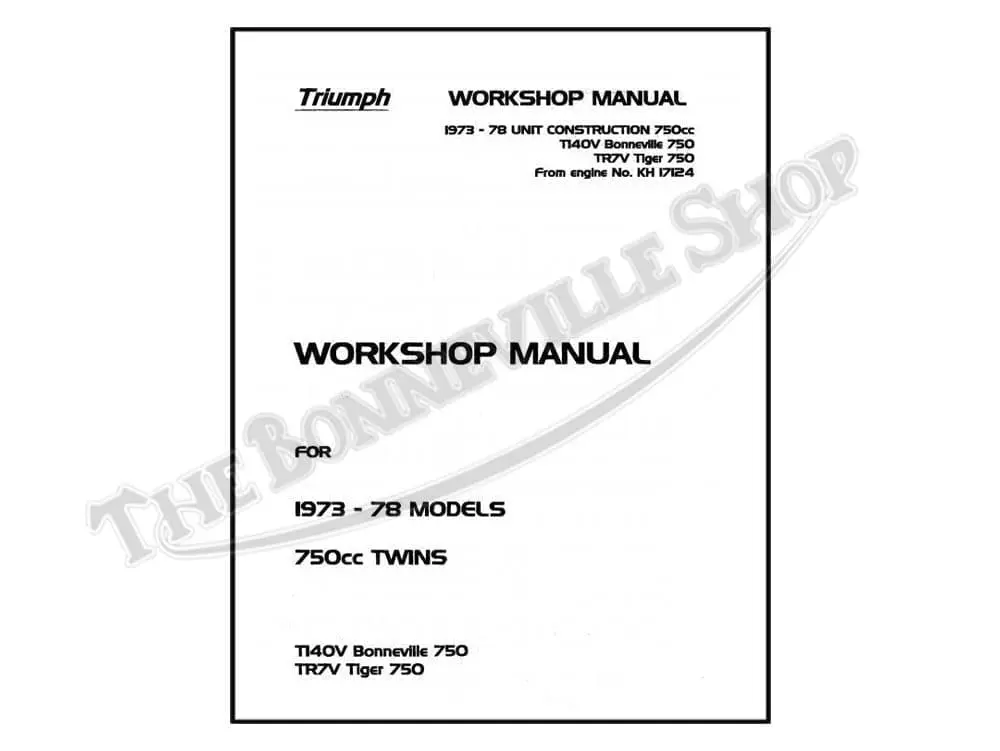 TBS Triumph Bonneville Tiger Unit Twin Shop Manual T TR