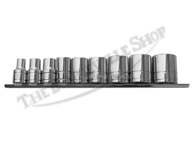 TBS 2919 01 TRIUMPH NORTON BSA WHITWORTH 12 POINT 9 PIECE 1 2 DRIVE SOCKETS