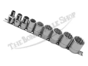 TBS 2919 02 TRIUMPH NORTON BSA WHITWORTH 12 POINT 9 PIECE 1 2 DRIVE SOCKETS