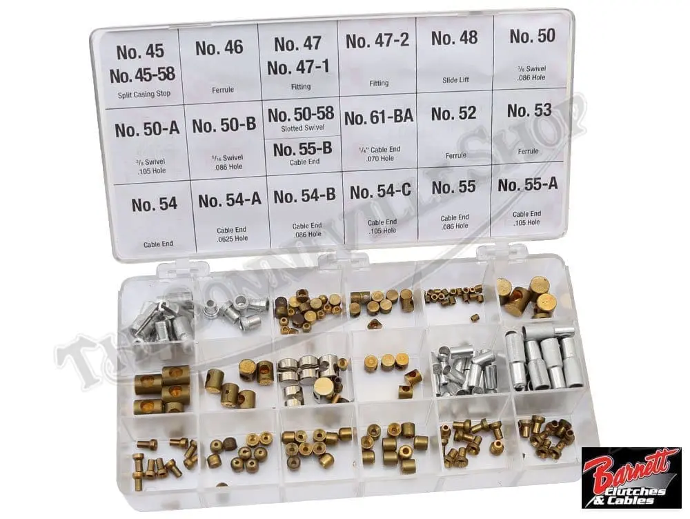 Barnett Motorcycle Cable Fittings Assortment - Motorcycle Cable Making Kit