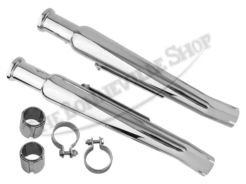 TBS 3735 01 CLASSIC 1 3 4 BORE UPSWEPT MEGAPHONE TULIP SILENCERS MUFFLERS 2