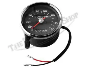 TBS 4192 60 1930 02 Triumph Black Face 150 MPH Speedometer 2
