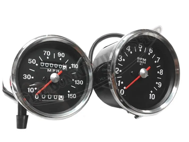 Triumph Black Face Speedo and Tach