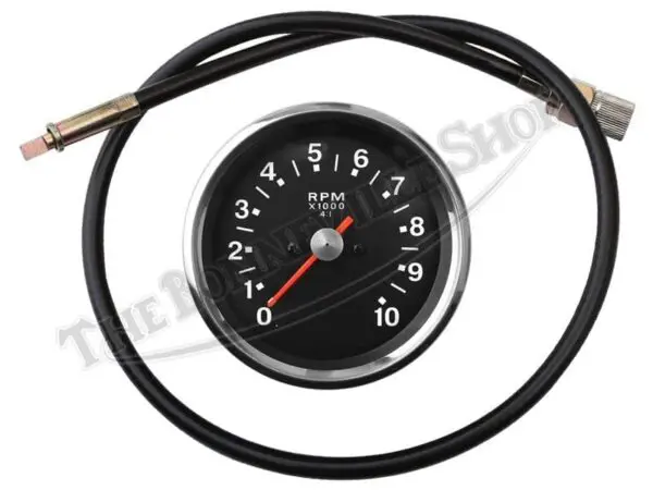 TBS 4193 60 3282 T 01 Triumph Norton Black Face Tachometer with 2ft6in Cable