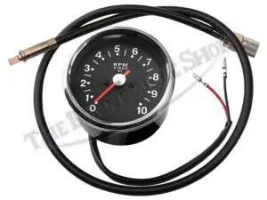 TBS 4193 60 3282 T 02 Triumph Norton Black Face Tachometer with 2ft6in Cable
