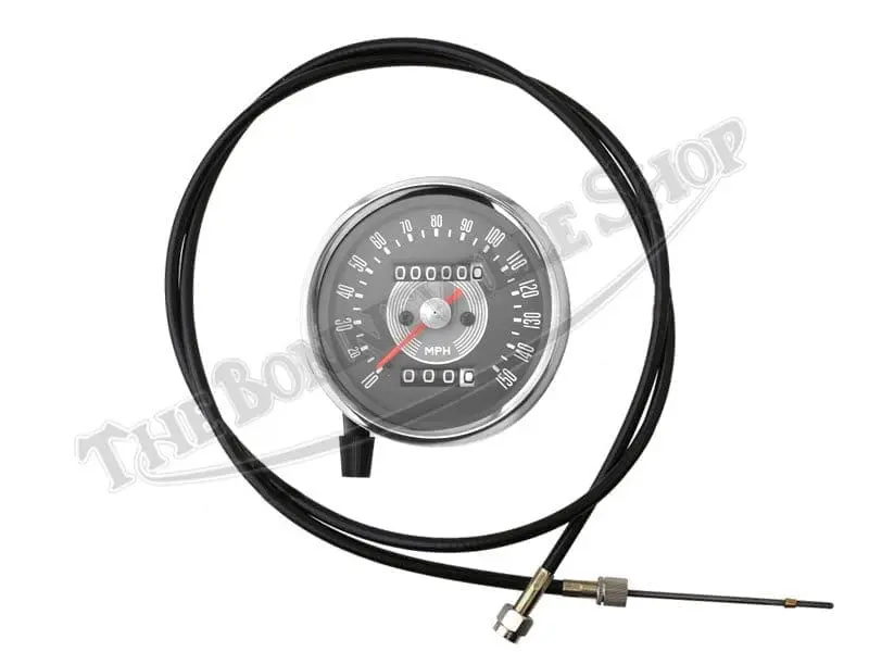 TBS 4194A TRIUMPH GRAY FACE SPEEDO WITH CABLE MASTER