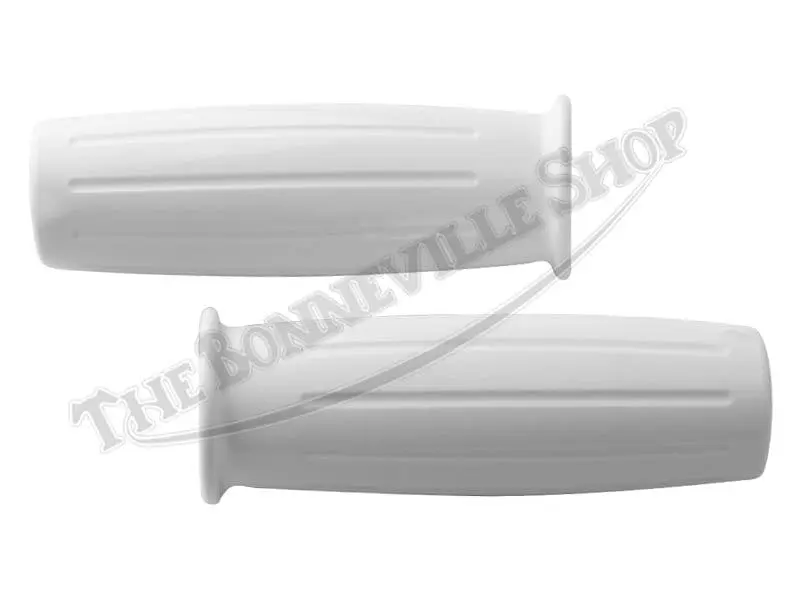 TBS 42 56591 01 1960S Vintage Amal Style 1 White Handlebar Grips