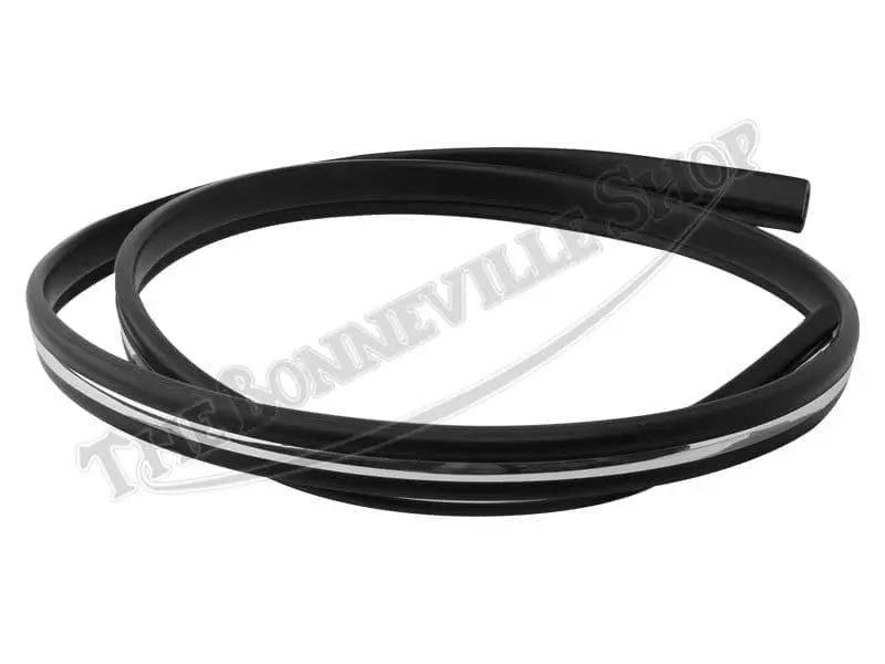 TBS 4340 R 01 Triumph T140 T160 Norton Commando Seat Trim Strip with Chrome Band Inset