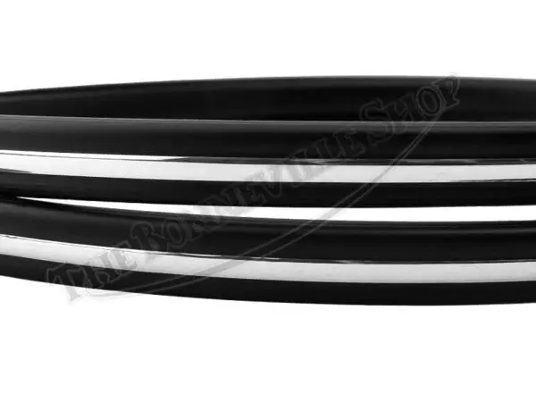 TBS 4340 R 02 Triumph T140 T160 Norton Commando Seat Trim Strip with Chrome Band Inset