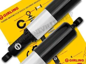 TBS 50329 64054970 02 BSA A50 A65 Shrouded 13 4 Girling Shocks 110 lb Spring Rate 62 68 1